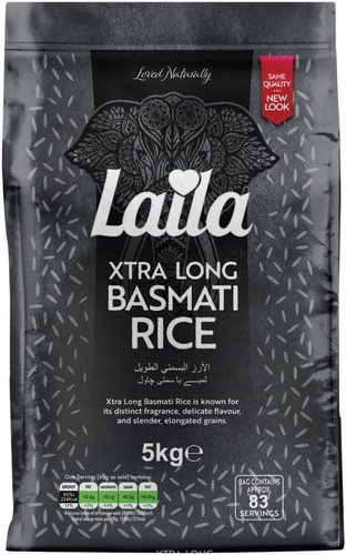 Laila extra long basmati rice - long,
