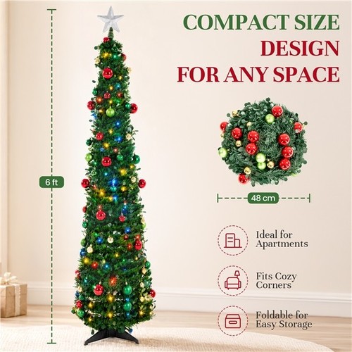 6ft pre lit pop christmas - 6ft,