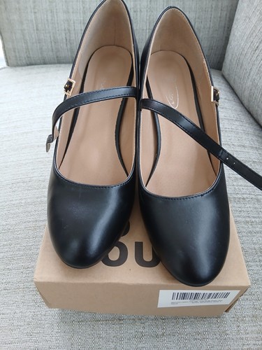 Woman black leather block - woman's,
