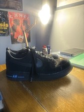 NIKE AIR FORCE 1 LOW BARELY WORN WITH CREASE PROTECTORS, BLACK AND BLUE