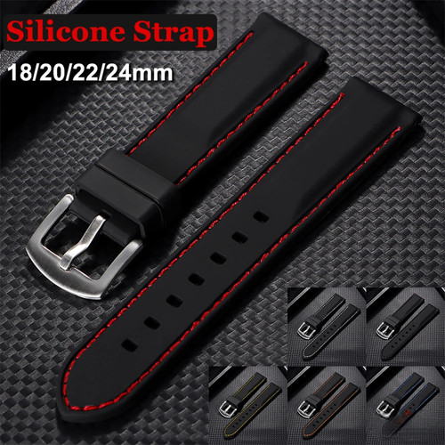 Silicone watch strap 18mm 20mm - watch,