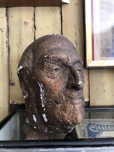 Antique bronzed plaster - bronzed, bust