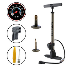 Bicycle Track Pump Vandorm Legend VII Alloy Barrel Floor Cycle Tyre Pump Gauge 