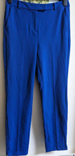 Marks & Spencer M&S Straight Leg Trousers Cobalt Blue 8 Short RRP £35