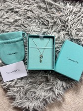 Genuine Tiffany & Co Silver Key Necklace (Inc Box Pouch and Card)