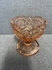 Vintage Pink Pressed Glass