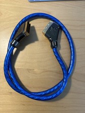 QED SQART SCART CABLE 1.0M DUAL SCREEN SILVER REFERENCE AV CABLE ,