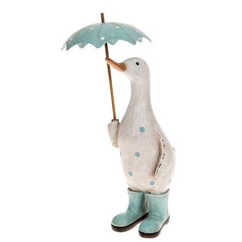 Large aqua duck with - large, spotty