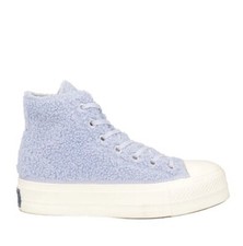 Converse High top Shearling Baby Blue Trainer Size UK6.5 Blue Suede G139
