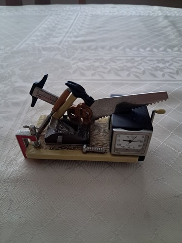 Miniature work bench clock - bench,