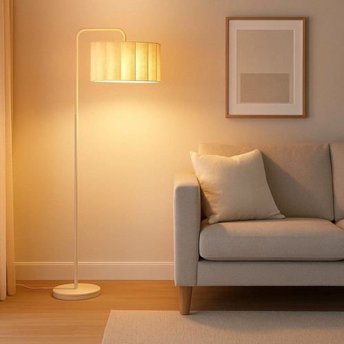 Kyra cream floor lamp light - cream,