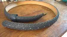 Authentic hand made rough and ready recycled belt made from bicycle tyres