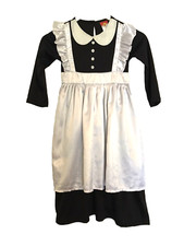 Authentic Looking Rubies Black & White Maid’s Dressing up Outfit  Age 5-6