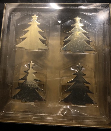 Gold tree christmas napkin - gold,