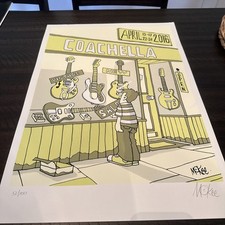 2016 Coachella Music & Arts Festival Poster Signed By Artist Pete McKee 51/100