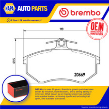 Brake Pads Set fits AUDI 80