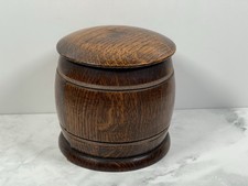 Vintage Walnut Wood Tea Caddy Or Tobacco Box With Lid & Original Metal Liner