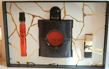 YSL BLACK 0PIUM 90ML + 10ML EDP SPRAY + 1.3G LIPSTICK - NEW