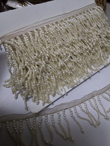 Yard ivory chiffon trim with - chiffon,