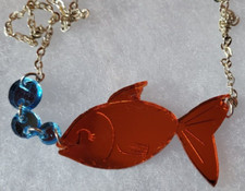 Goldfish Necklace Laser Cut