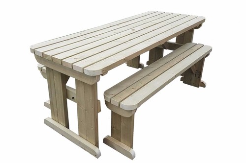 Compact rounded picnic table - picnic,