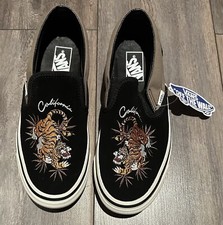 Brand New Vans Slip Ons Tiger Embroidery Size UK 6.5
