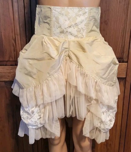Burleska cream lace s skirt - cream,