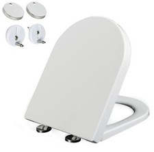 D Shape White Toilet Seat Soft