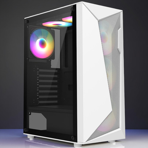 Mesh white atx gaming - gaming, pc