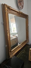 Mirror With Beautiful Carving Features Gold. Used In Good Condition