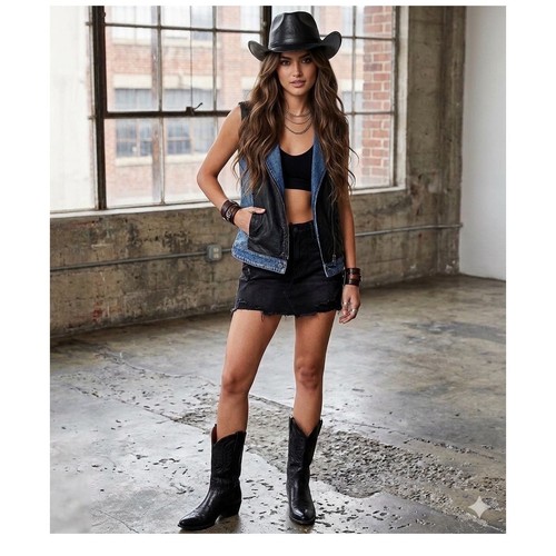 Miss mixed media denim - me, faux