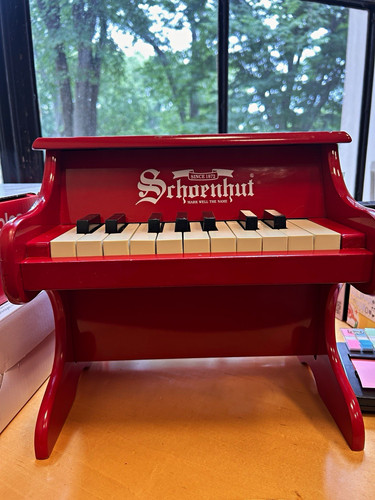 Schoenhut red toy piano - schoenhut,