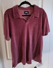 Vintage Stussy Towel Polo Shirt Size M Classic Logo