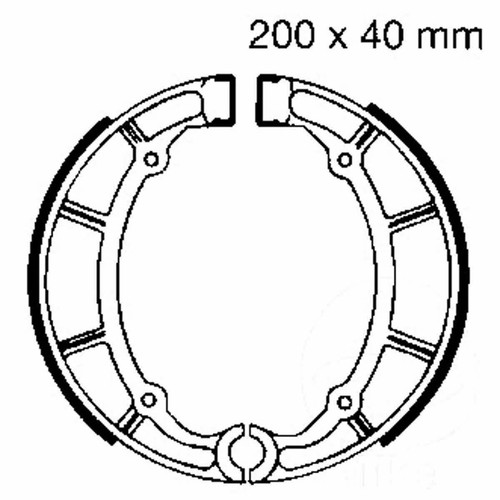 Ebc brake pads set 200mm - brake,