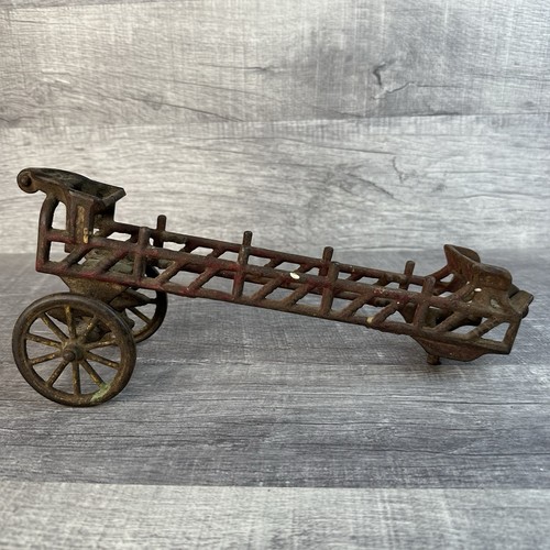 Antique cast iron horse drawn - antique,
