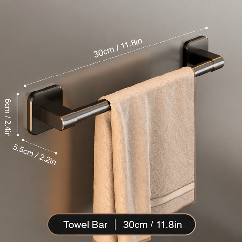 Bathroom towel rack single - towel,