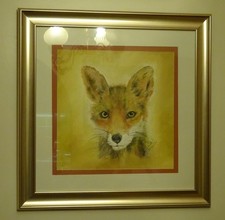 Original Pastel Painting Fox