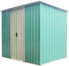 Metal Garden Shed 8x4’ Green Outdoor Storage Tool Bike Garage Waterproof