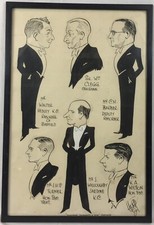 Vintage 'Yorkshire Telegraph & Sheffield Star' cartoon caricature picture, 1932