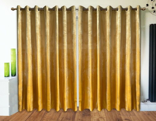 Eyelet curtains plush velvet - plush,