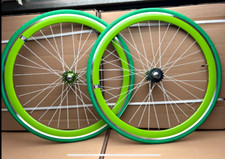 NOLOGO GREEN 700C Single Speed wheelsets Fixed Fixie 700c flip-flop hub A