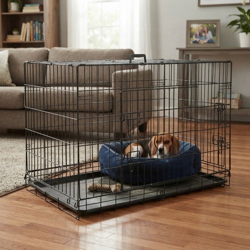 Collapsible double door dog - collapsible,