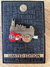 Hard Rock Cafe Nashville 3D Museum And Flag Guitar Pin