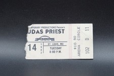 1982 JUDAS PRIEST CONCERT TICKET STUB, CHECKERDOME