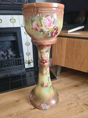 Antique pink rose ceramic - pink,