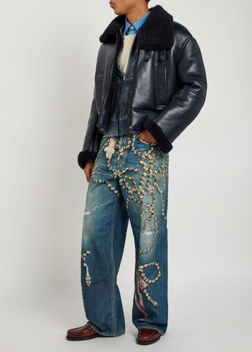 Acne studios shearling - shearling, leather