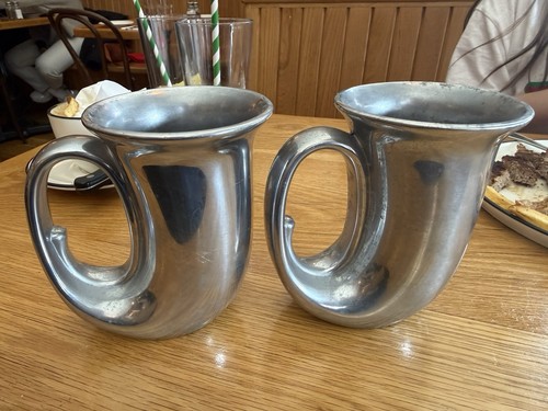 Vintage pewter tankards - pewter,