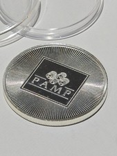 1oz PAMP Suisse Round 999.0 Silver Bullion Coin in Capsule