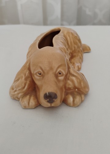 Sylvac beige dog spaniel posy - sylvac,