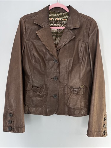 Naf vtg brown - real, leather